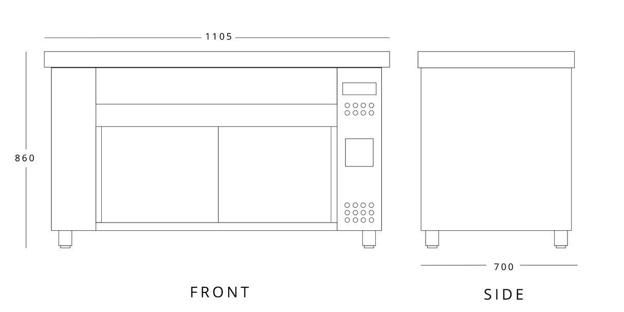 Bain Marie With Heated Cupboard 3x Gn1/1