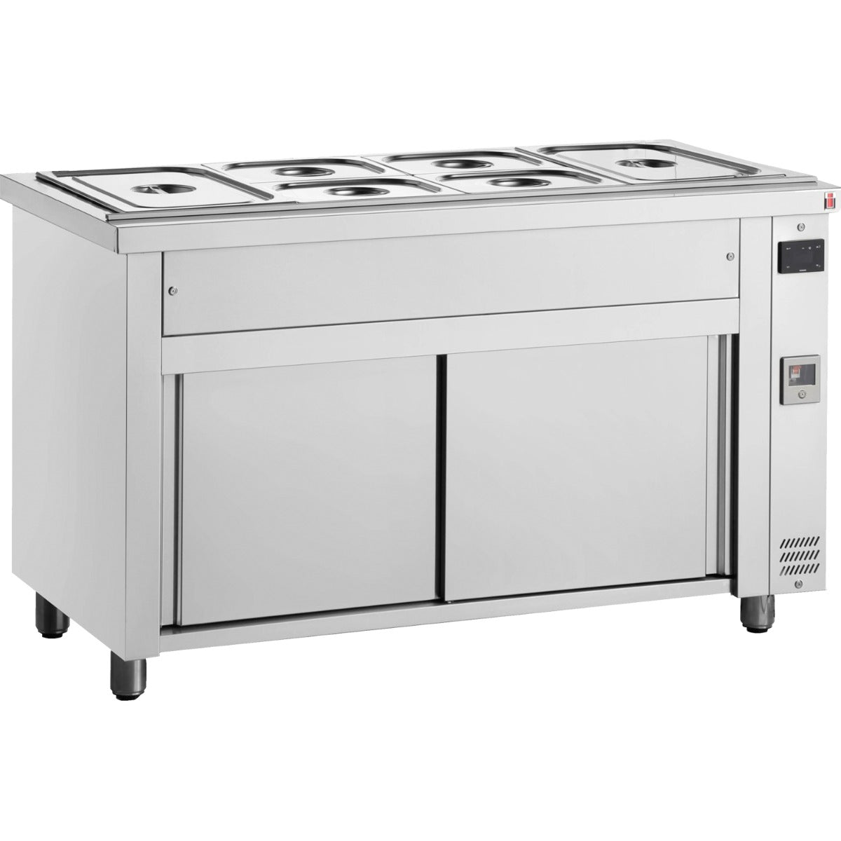 Bain Marie With Heated Cupboard 4x Gn1/1