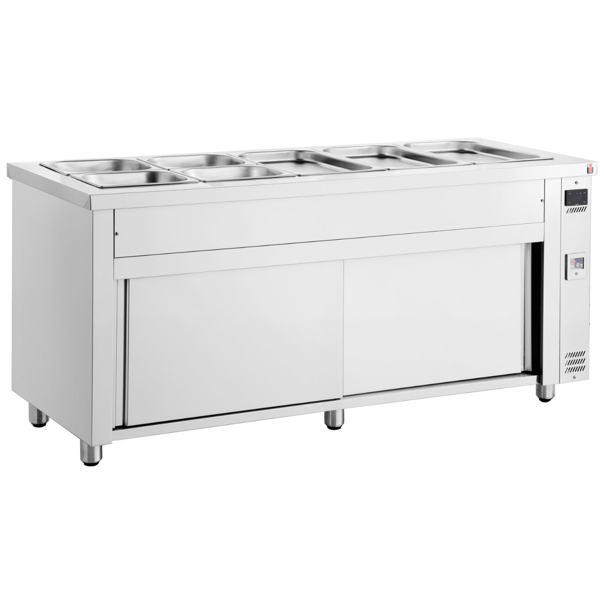 Bain Marie With Heated Cupboard 5x Gn1/1