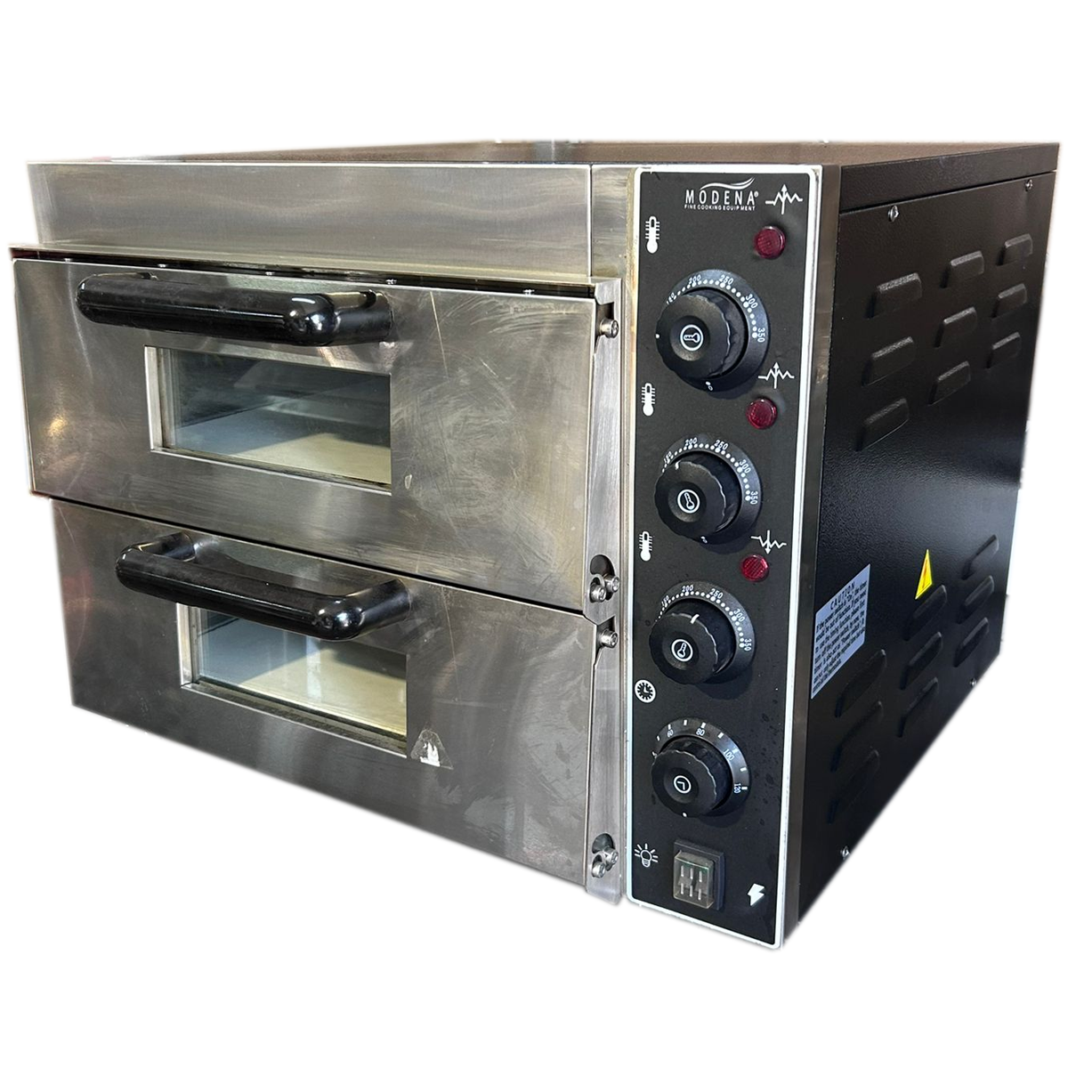 Commercial Twin Deck Electric Pizza Oven | Stone Base | Cooks 2x16 Inch Pizzas - Fully Refurbished