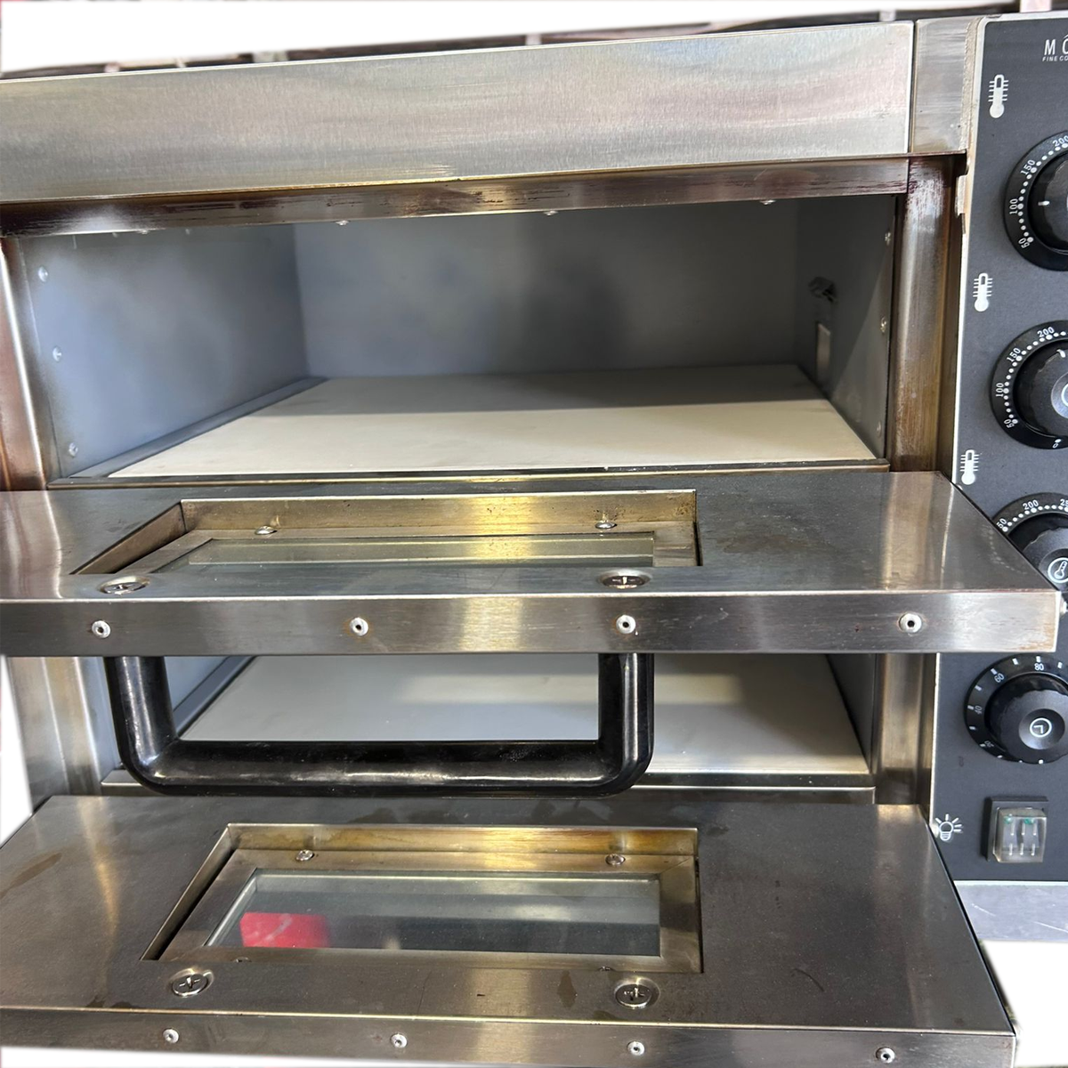Commercial Twin Deck Electric Pizza Oven | Stone Base | Cooks 2x16 Inch Pizzas - Fully Refurbished