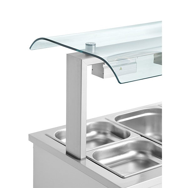 Bain Marie With Double Sneeze Guard 5x Gn1/1