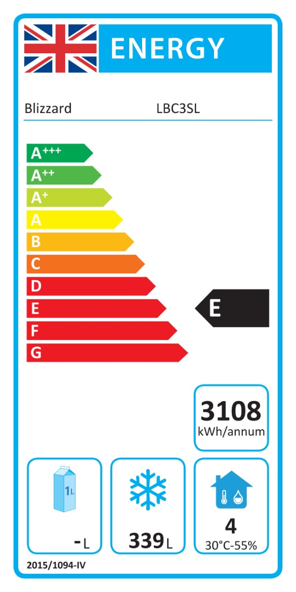 Slimline Triple Hinged Door Counter Freezer