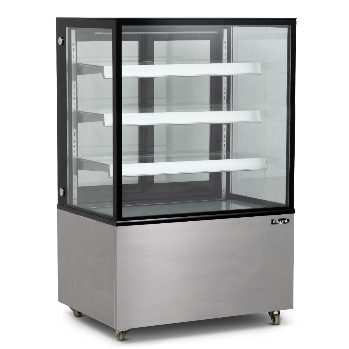 1.5m Triple Tier Heated Flat Glass Display Unit