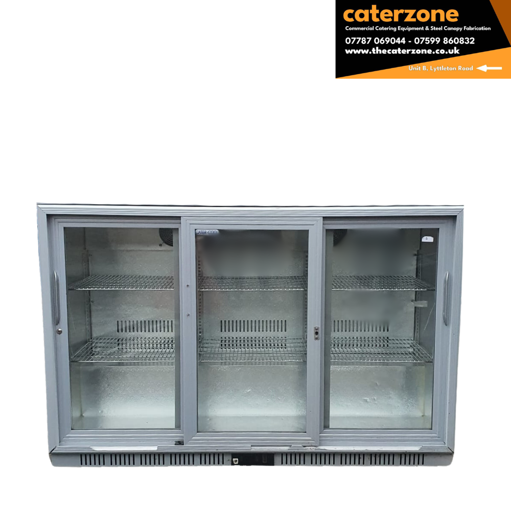 Back Bar Cooler Sliding Door Undercounter Fridge 135Wx51Dx90H cm - Refurbished