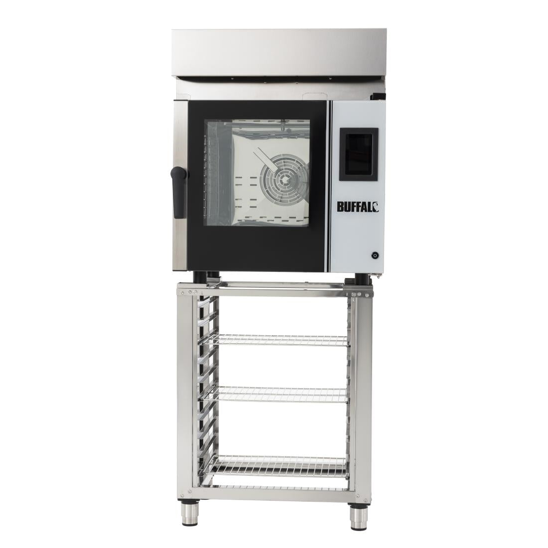 Buffalo Freestanding Smart Touchscreen Compact Combi Oven 6 x GN 1/1 with Installation Kit & Extraction Hood