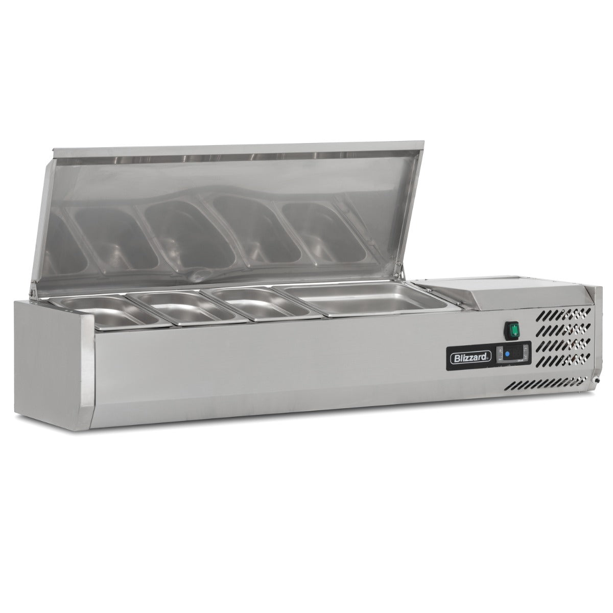 1.2m Hinged 1/3 Gastronorm Prep Top