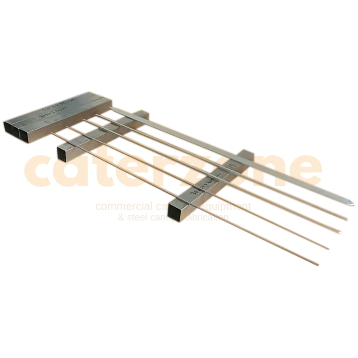 Stainless Steel Kebab Skewer Shish Separator - 300mm Length, 30mm Thickness