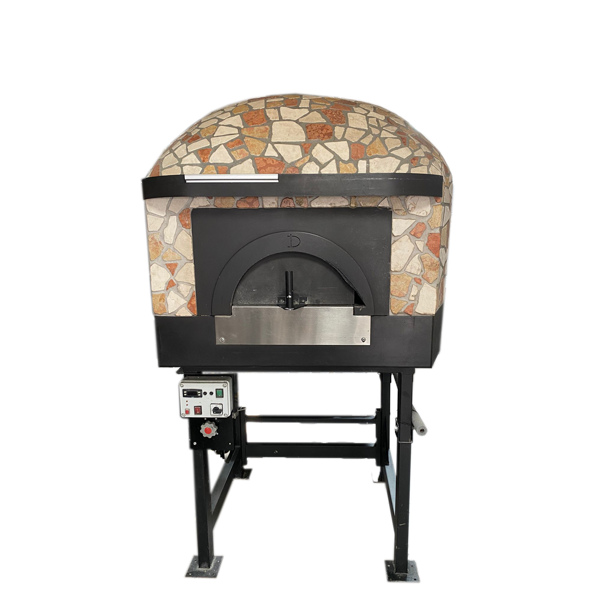 Italian mosaic stone pizza oven on stand 140x140x220cm - Refurbished
