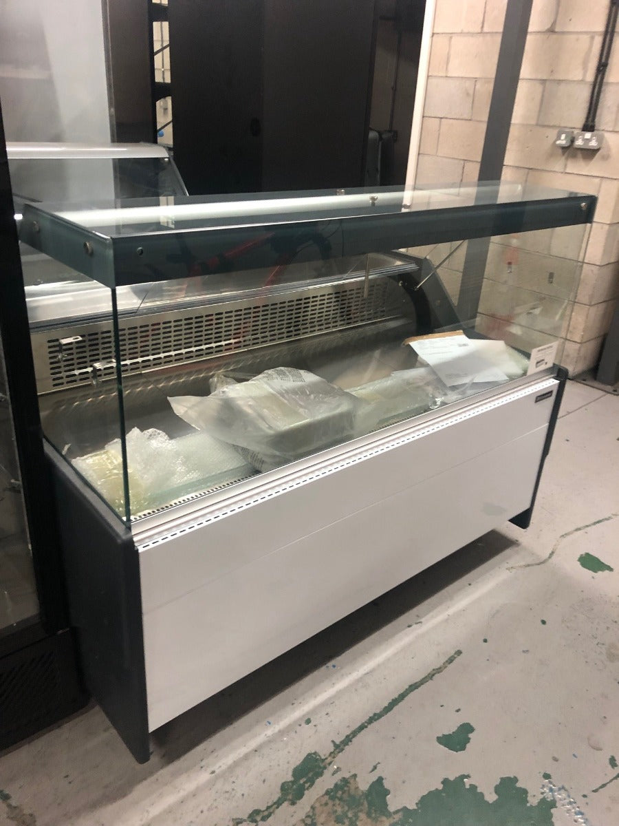 1.5m Flat Glass Serve Over Counter