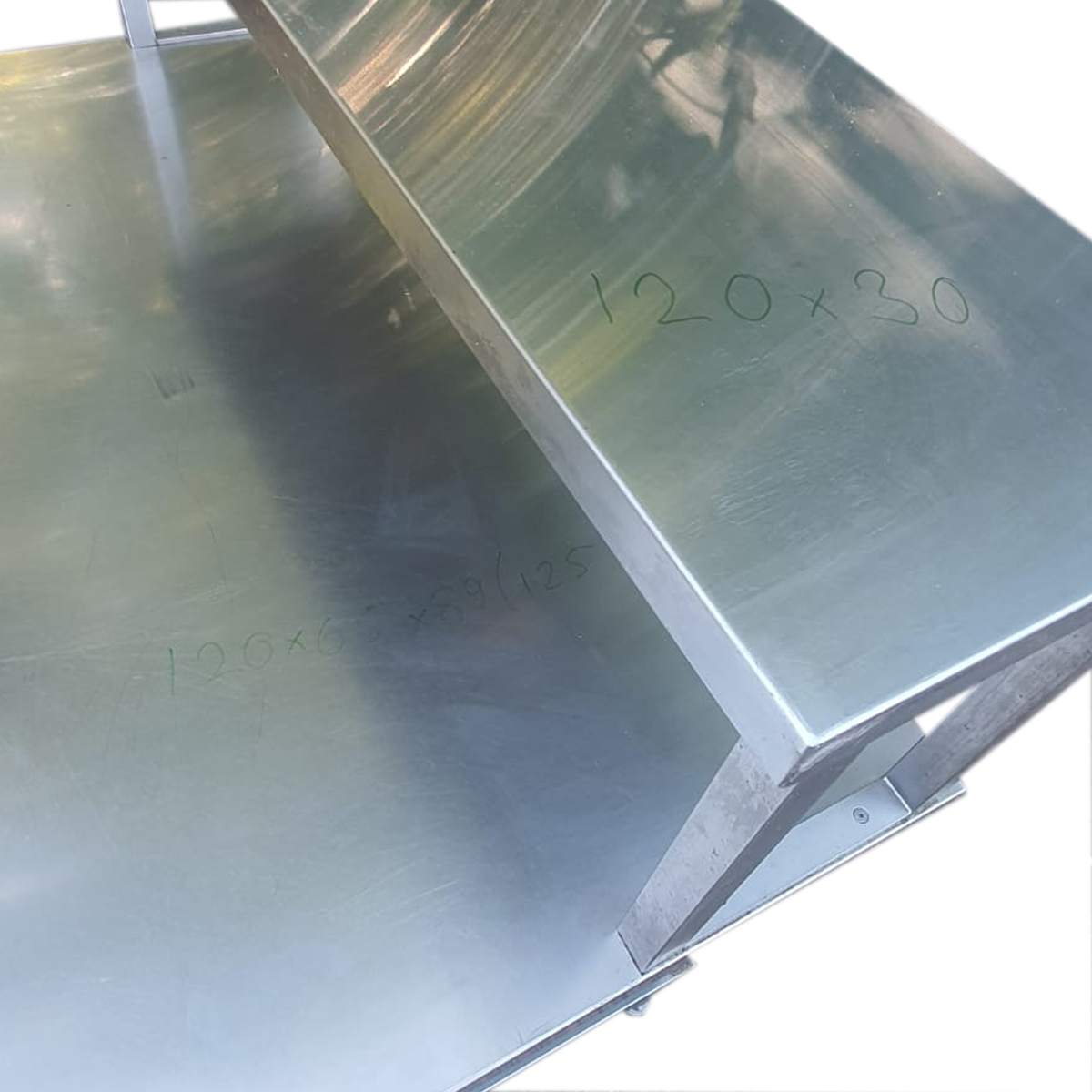 Stainless Steel Table with Gantry Shelf - Used