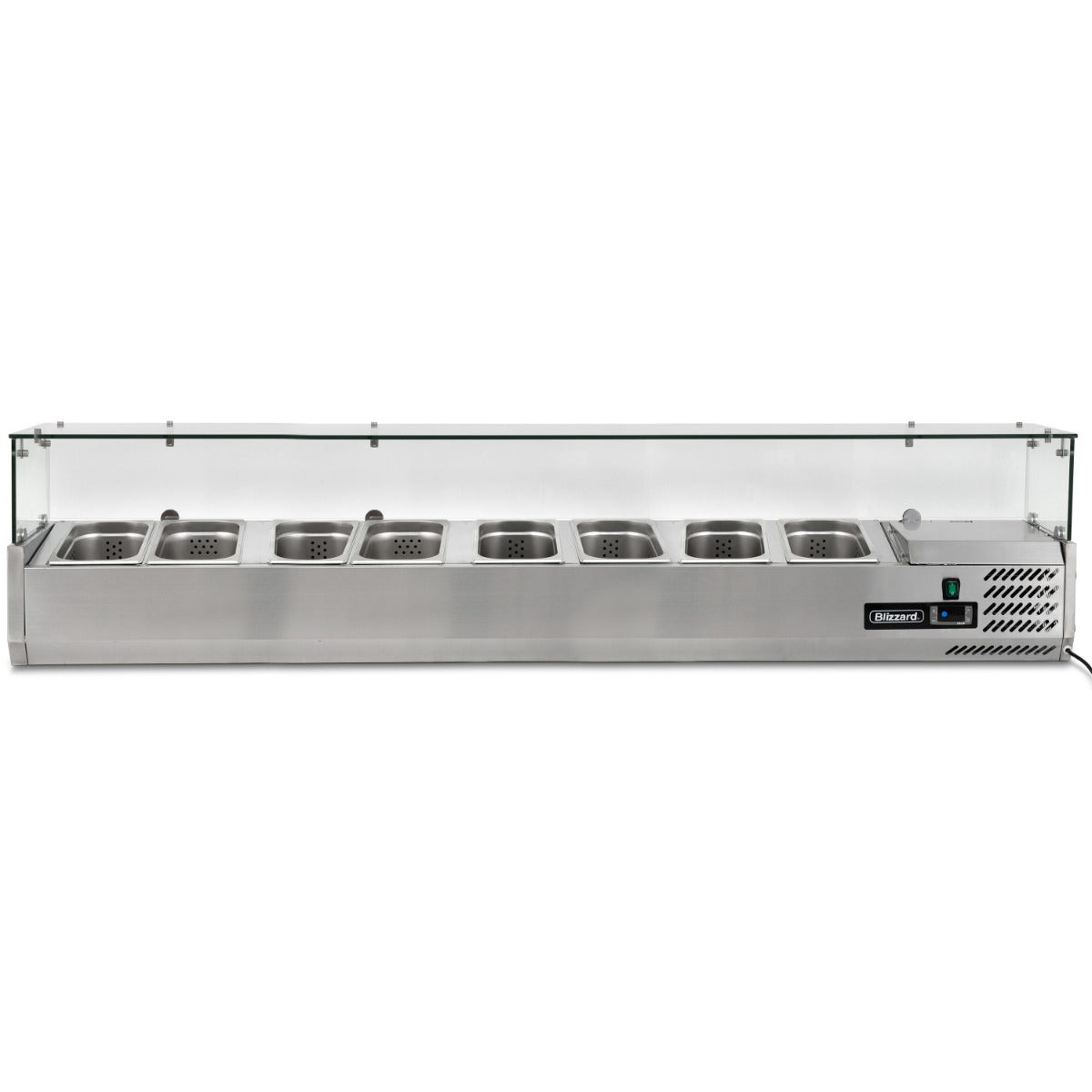 Graded 00985 Top2000 Cr 1/3 Gastronorm Prep Top With Glass Cover 2000mm(w)
