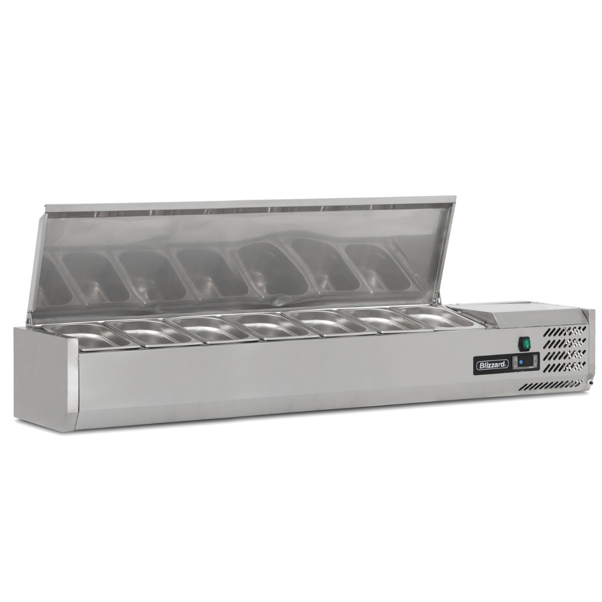 Graded 100004 Stainless Steel 1.5m Hinged 1/4 Gastronorm Prep Station