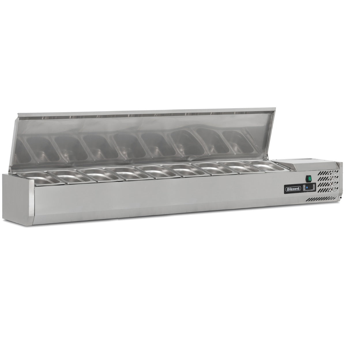Graded 00980 Top2000 En 1/3 Gastronorm Prep Top With Hinged Lid 2000mm(w)