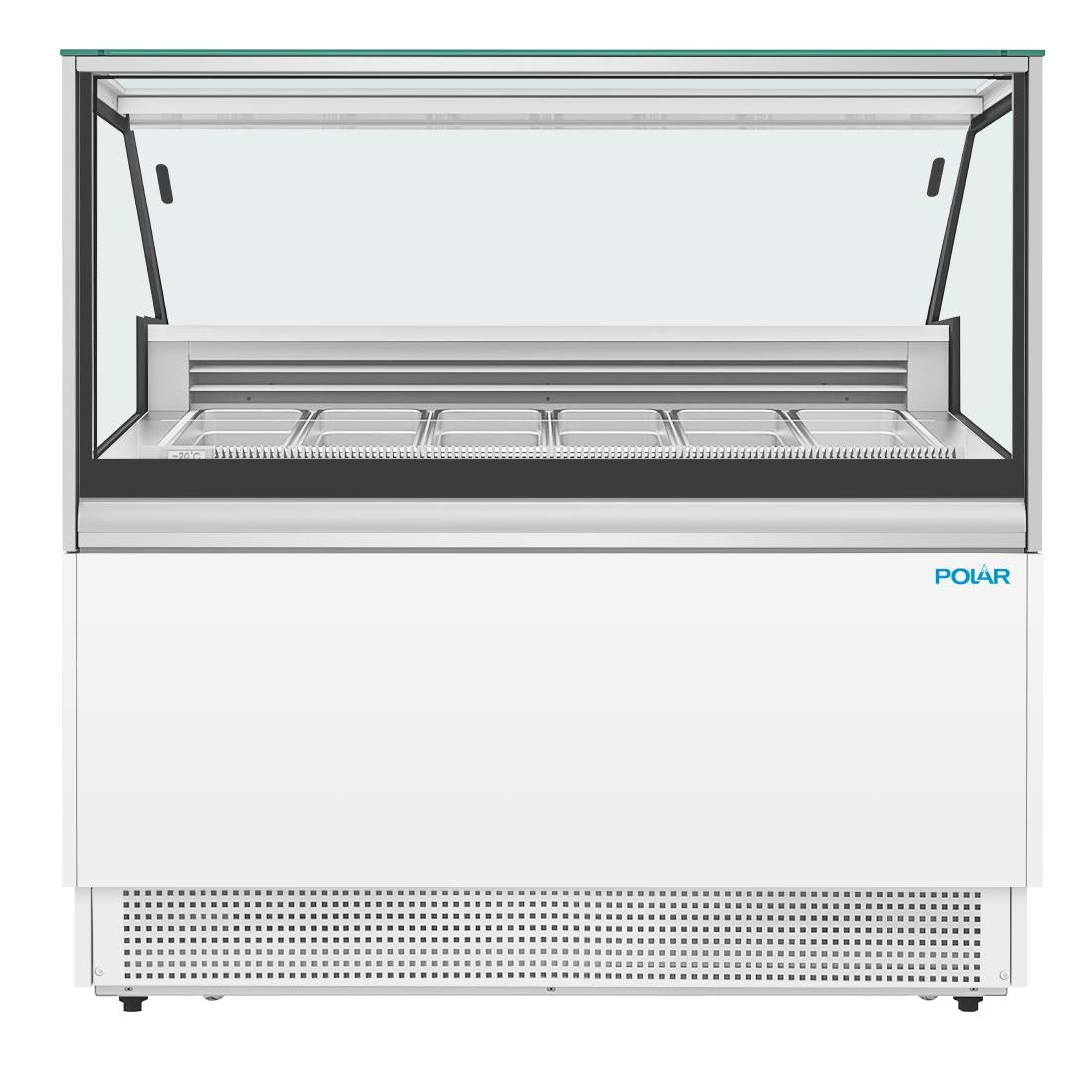 Polar U-Series 6 Pan Ice Cream Serve Over Cabinet Freezer