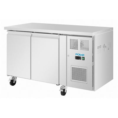 Polar U-Series Double Door Slimline Counter Fridge