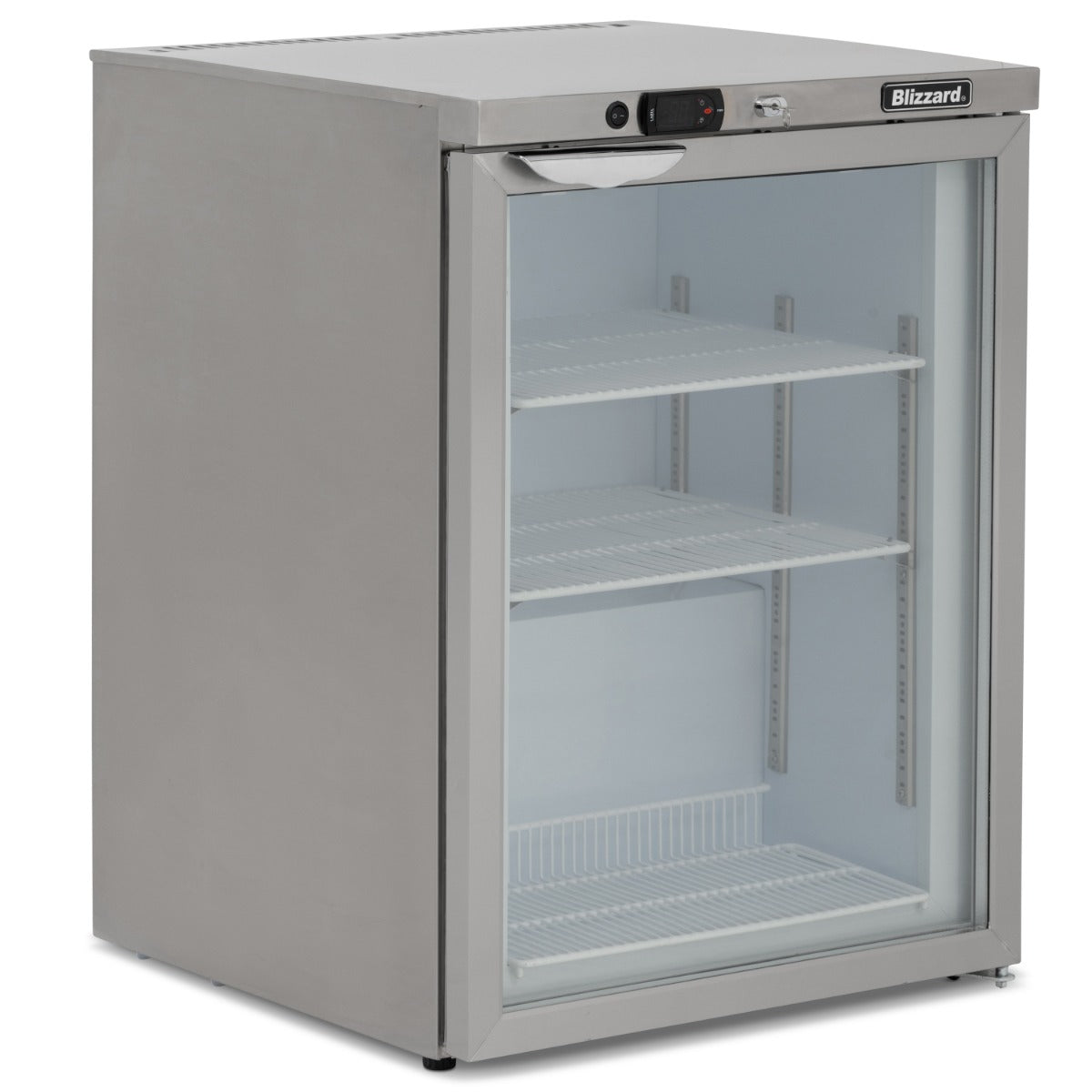 Single Hinged Glass Door Under Counter Freezer