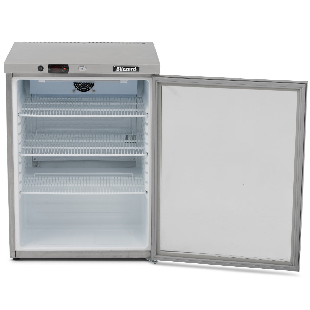 Single Hinged Glass Door Under Counter Refrigerator