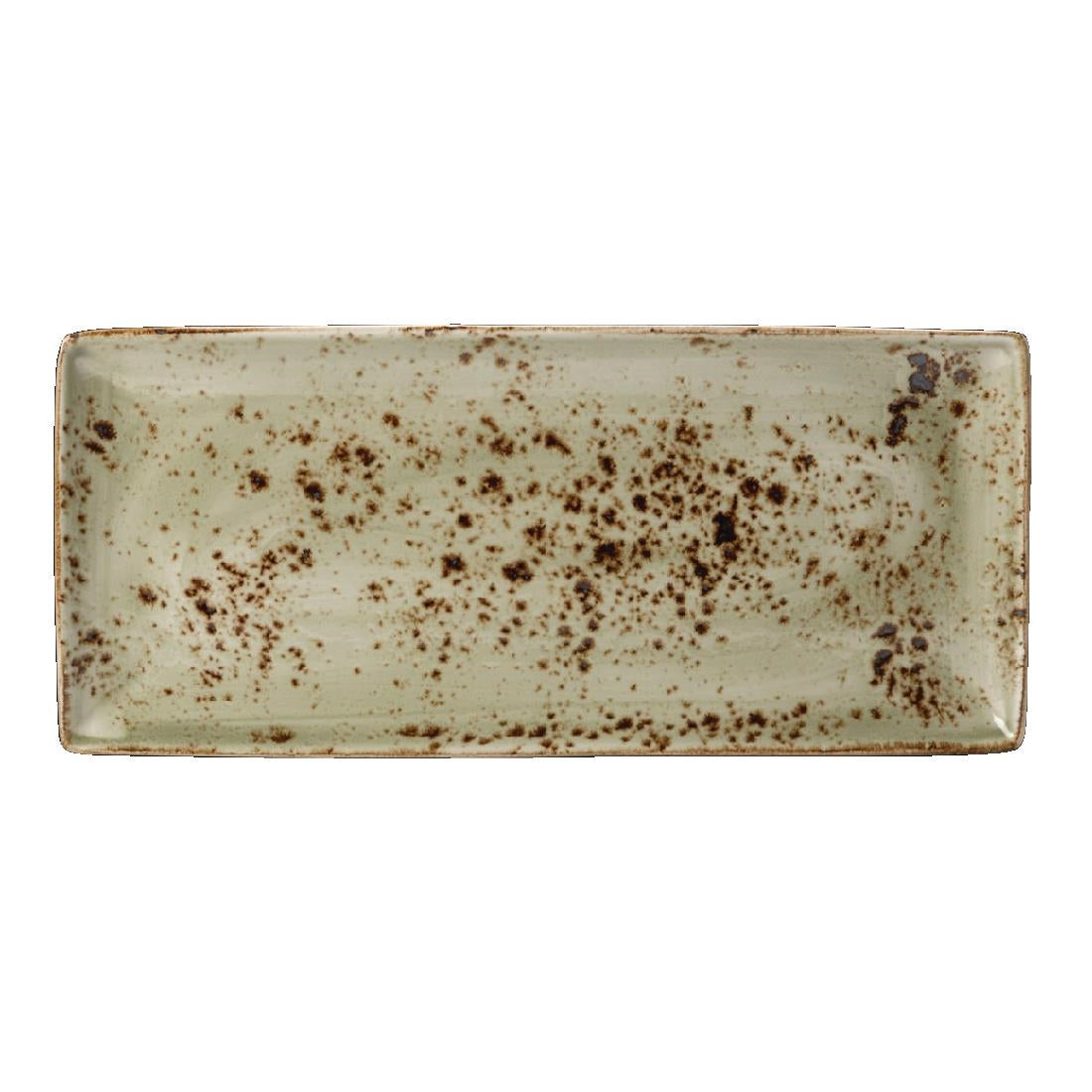 Steelite Craft Green Rectangular Platters 370 x 165mm (6 Pack)