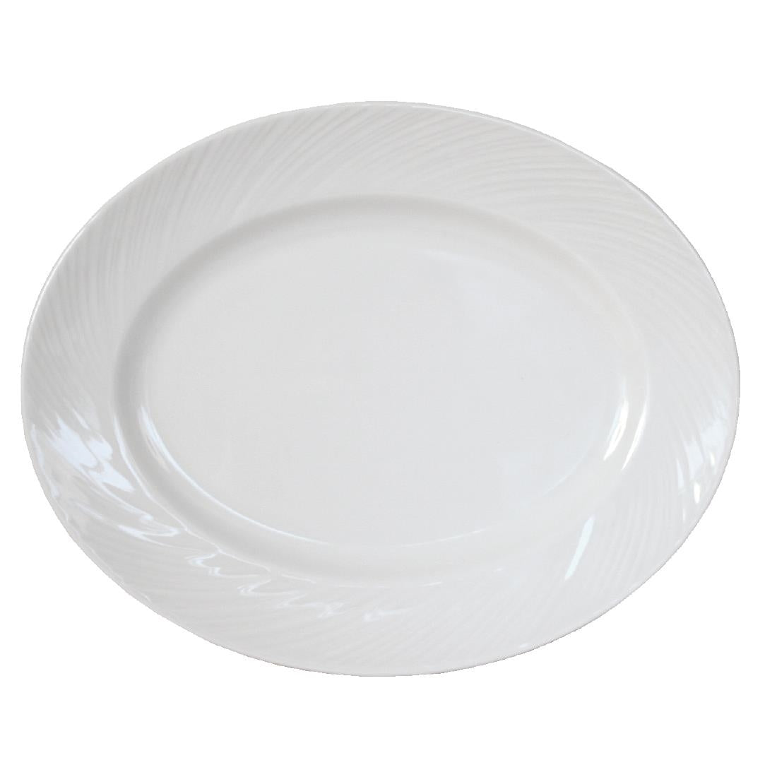 Steelite Spyro Oval Plates 330mm (12 Pack)
