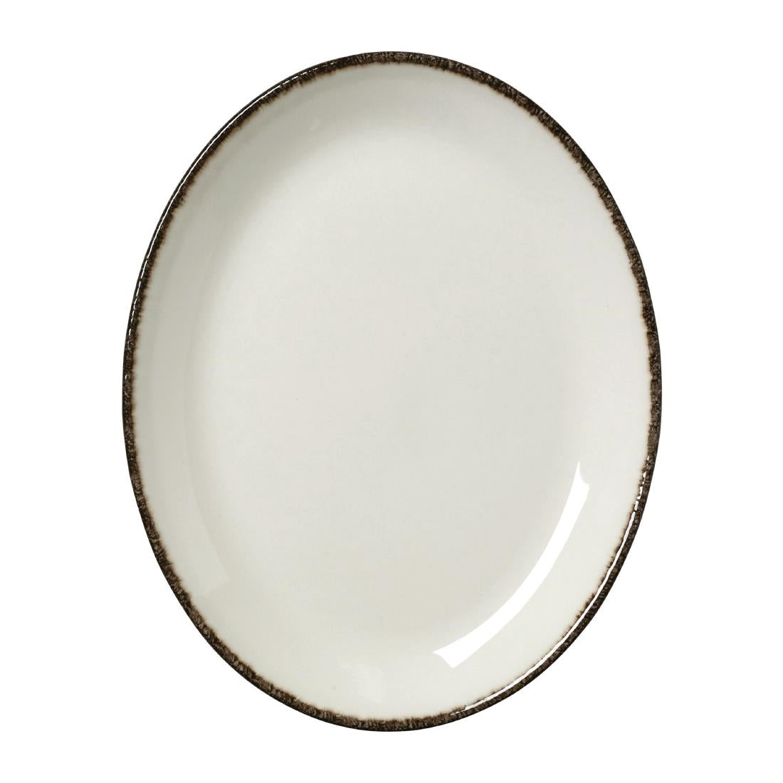 Steelite Charcoal Dapple Oval Coupe Plates 202mm (24 Pack)