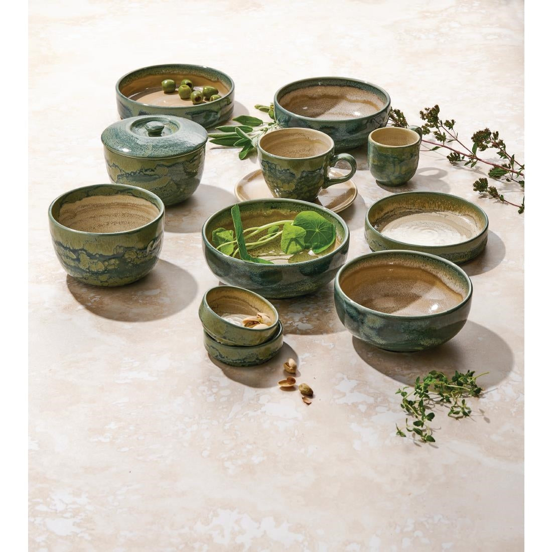 Steelite Aurora Revolution Jade Round Stacking Trays 165mm (12 Pack)