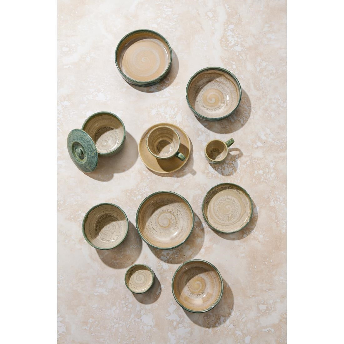 Steelite Aurora Revolution Jade Round Stacking Trays 165mm (12 Pack)