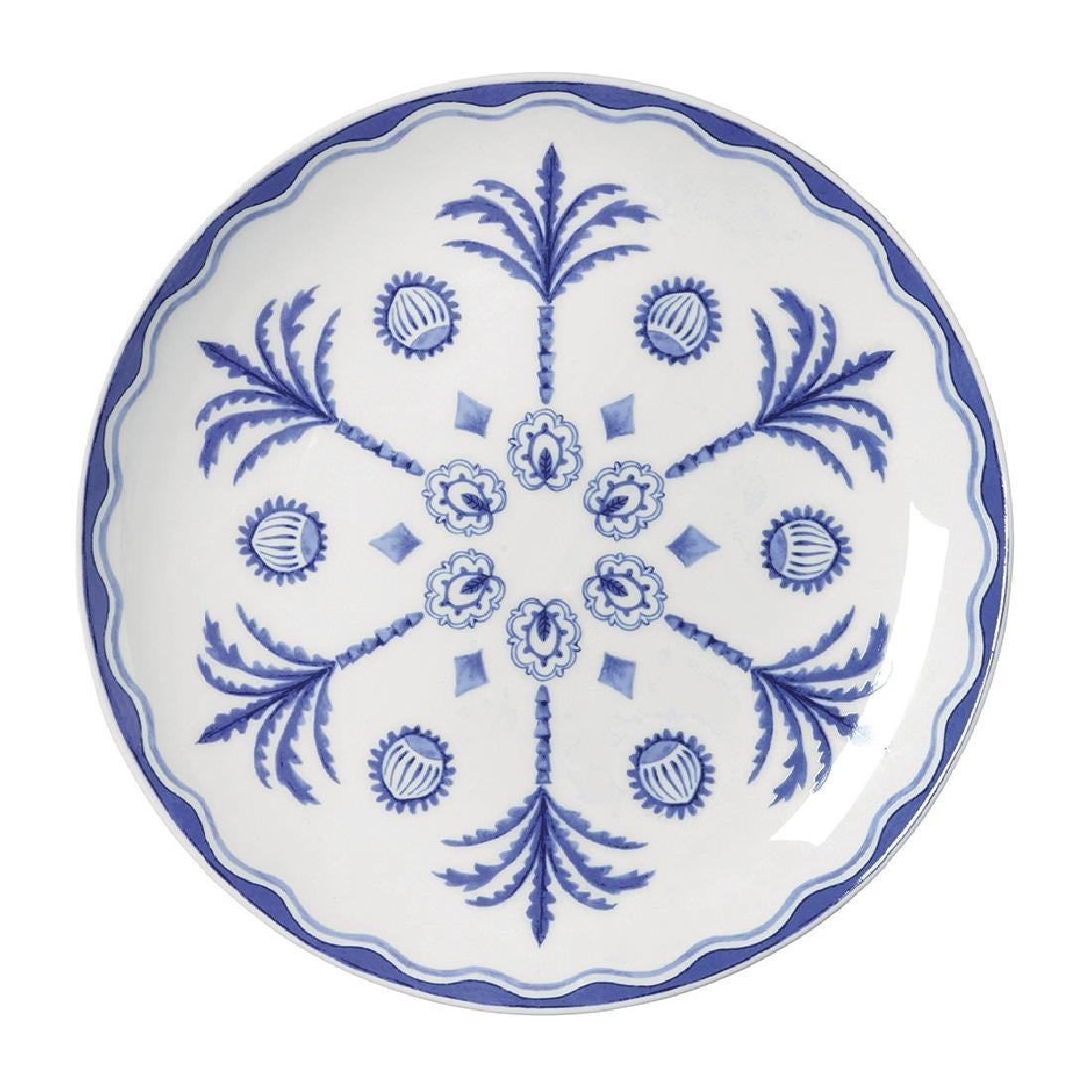 William Edwards Sultan's Garden Blue Plates Coupe 210mm (12 Pack)
