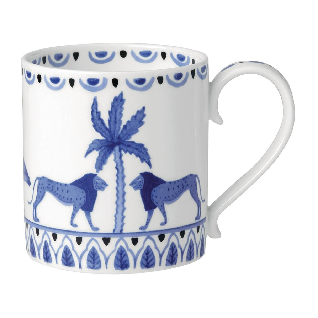 William Edwards Sultan's Garden Blue Mugs Coupe 350ml (12 Pack)
