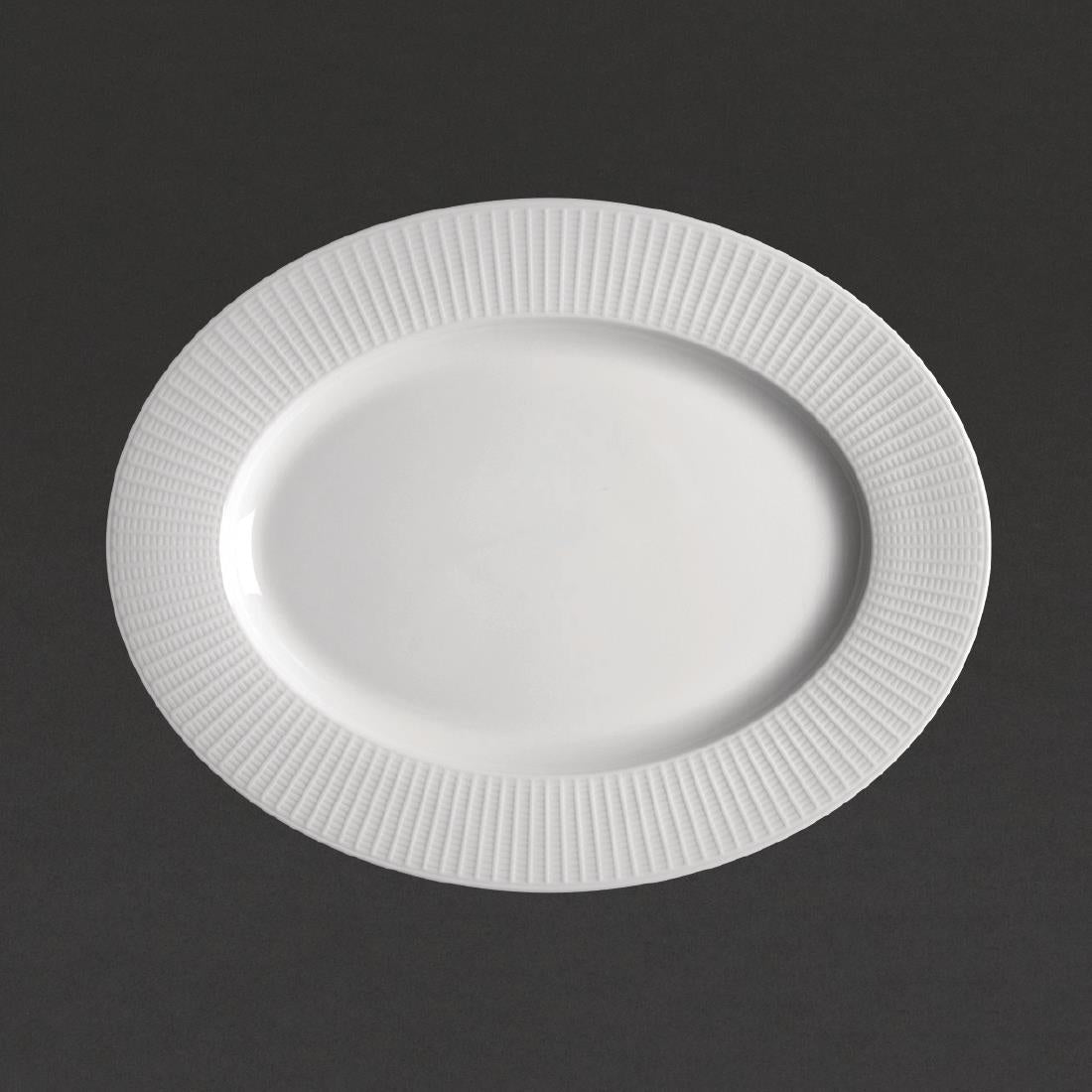 Steelite Willow Oval Plate. length 330mm. (12 Pack)