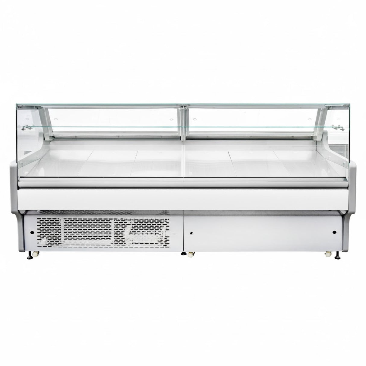 Serve Over Deli Counter White Front Straight Glass Front Width 2580mm | Bluel134