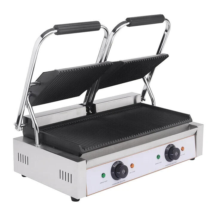 Contact Grill Double- Ribbed- Panini Grill Catering Caffe