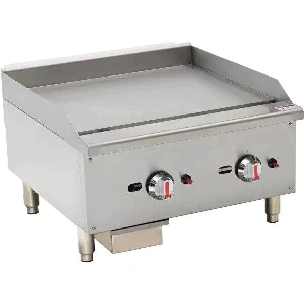 Heavy Duty Natural Gas Countertop Griddle 2 Burner NEW