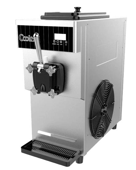 Ice Cream Machine Single Head 2 Flavour Countertop Soft Ice Cream Dispenser