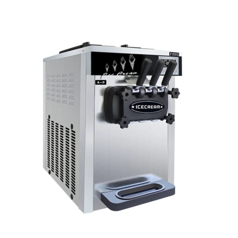 Ice Cream Machine 2 Flavour Countertop Soft Triple Head Ice Cream Dispenser