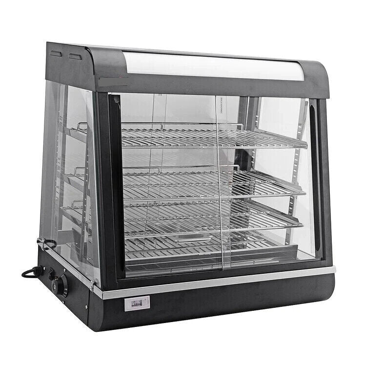 Hot Display Cabinet Hot Food Warmer Heated Display Cabinet Countertop 110 Litres