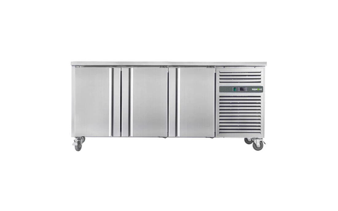 Counter Fridge 3 Door 346 Litres Bench Fridge Chiller 180x60x85 cm
