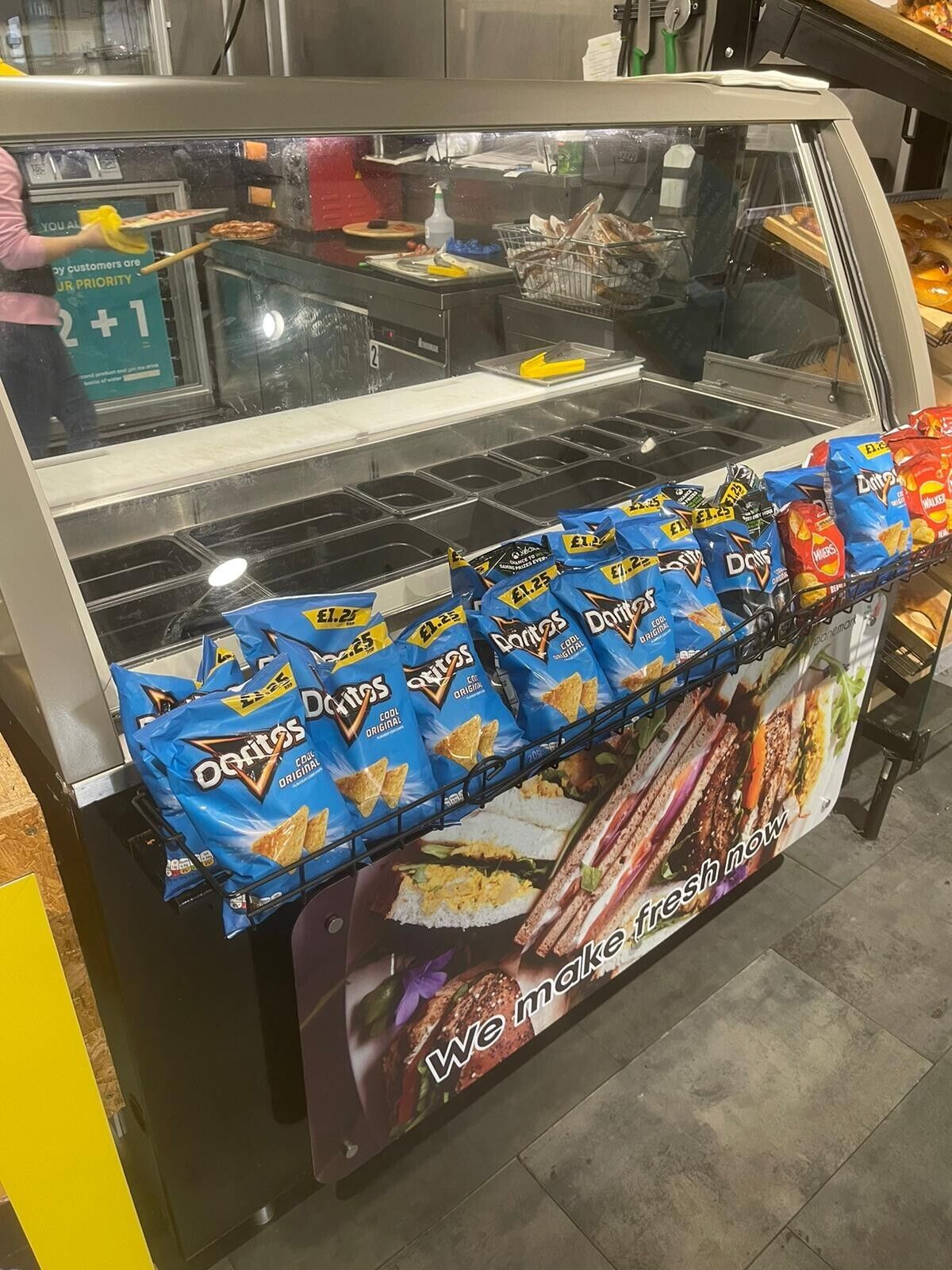 Subway Salad Bar Chiller Fridge Deli Counter with front and rear bottom shelf 15