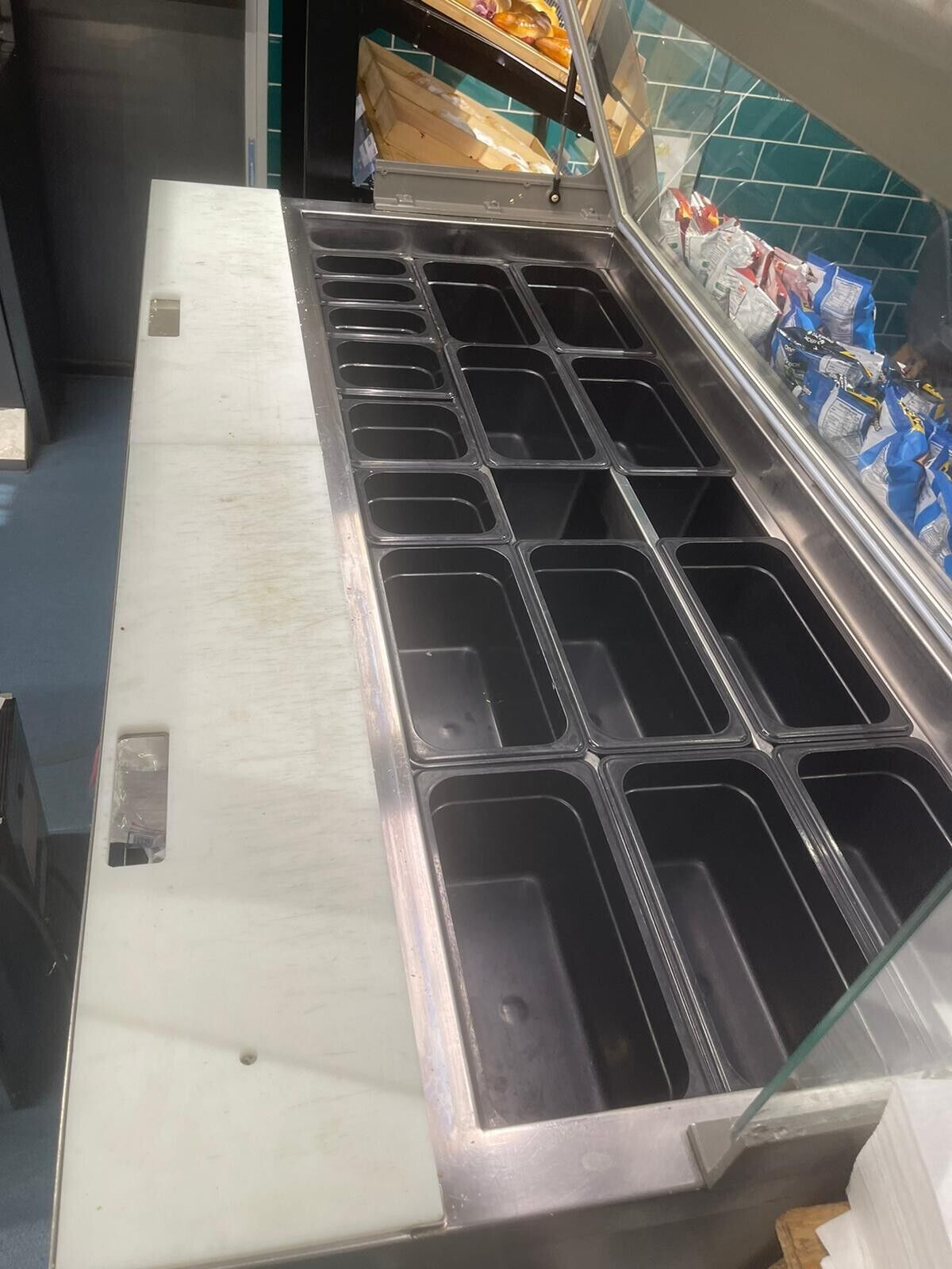 Subway Salad Bar Chiller Fridge Deli Counter with front and rear bottom shelf 15