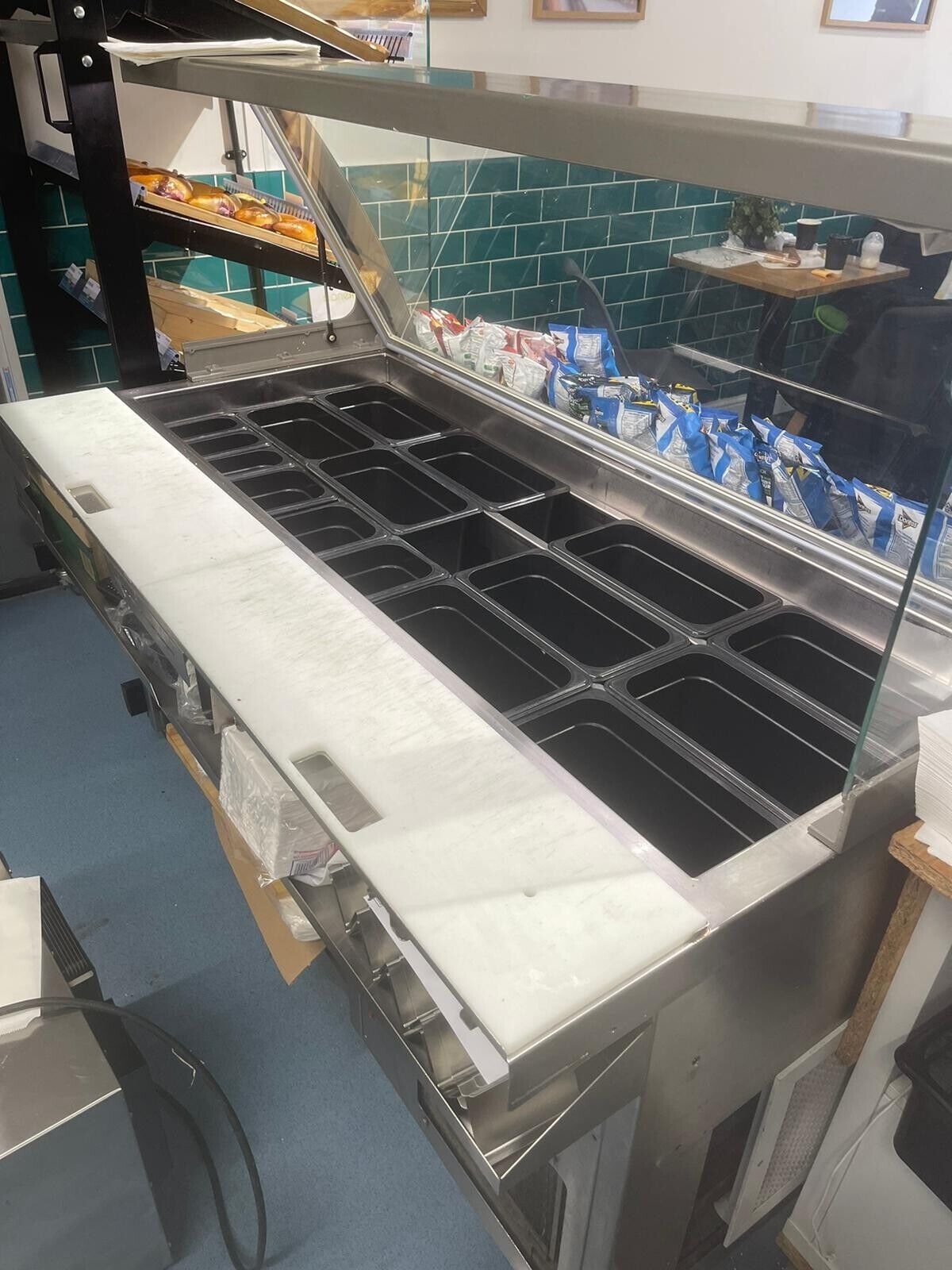 Subway Salad Bar Chiller Fridge Deli Counter with front and rear bottom shelf 15