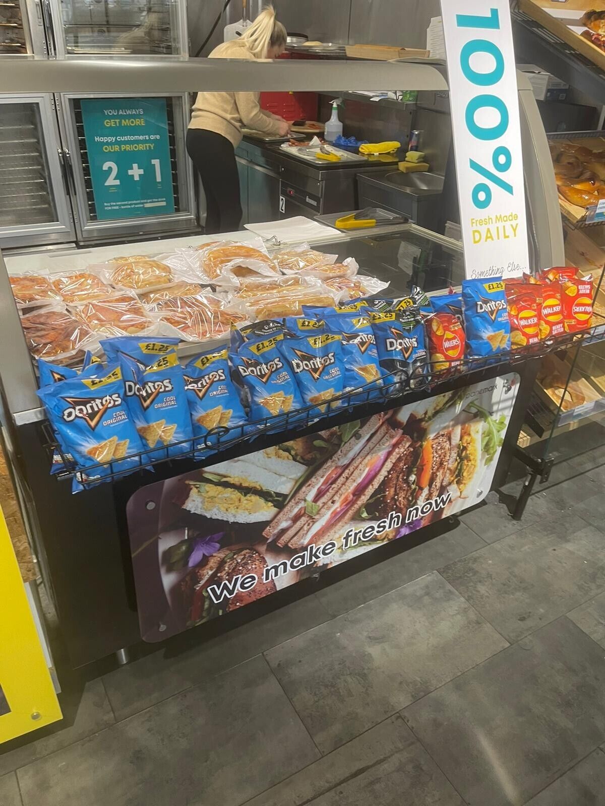 Subway Salad Bar Chiller Fridge Deli Counter with front and rear bottom shelf 15