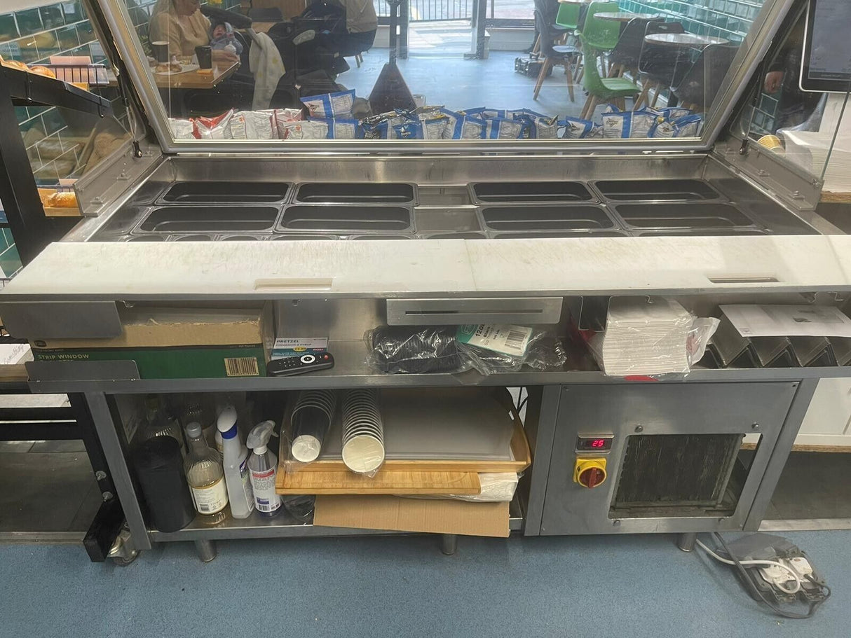 Subway Salad Bar Chiller Fridge Deli Counter with front and rear bottom shelf 15