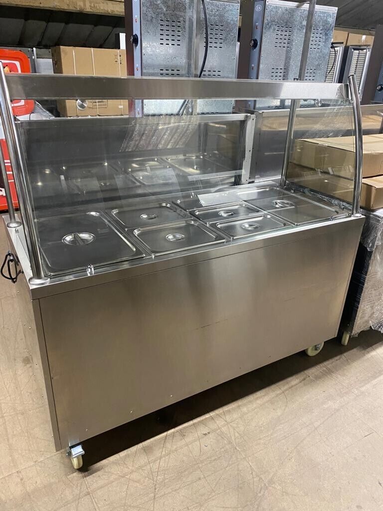 Bain Marie Heat Display Hot Cupboard 1500 x 690 x(855+570)mm - Brand New