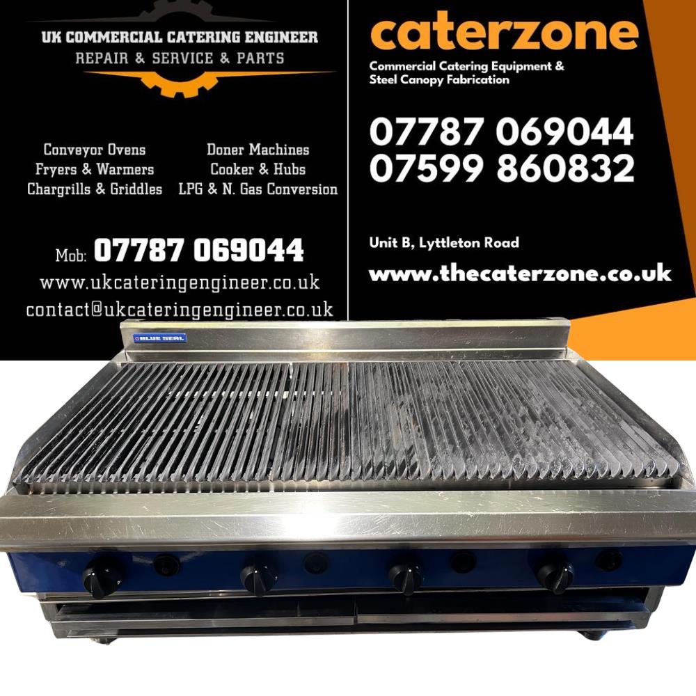Blue seal 4 burner Gas Chargrill 120cm with Stand Refurbished