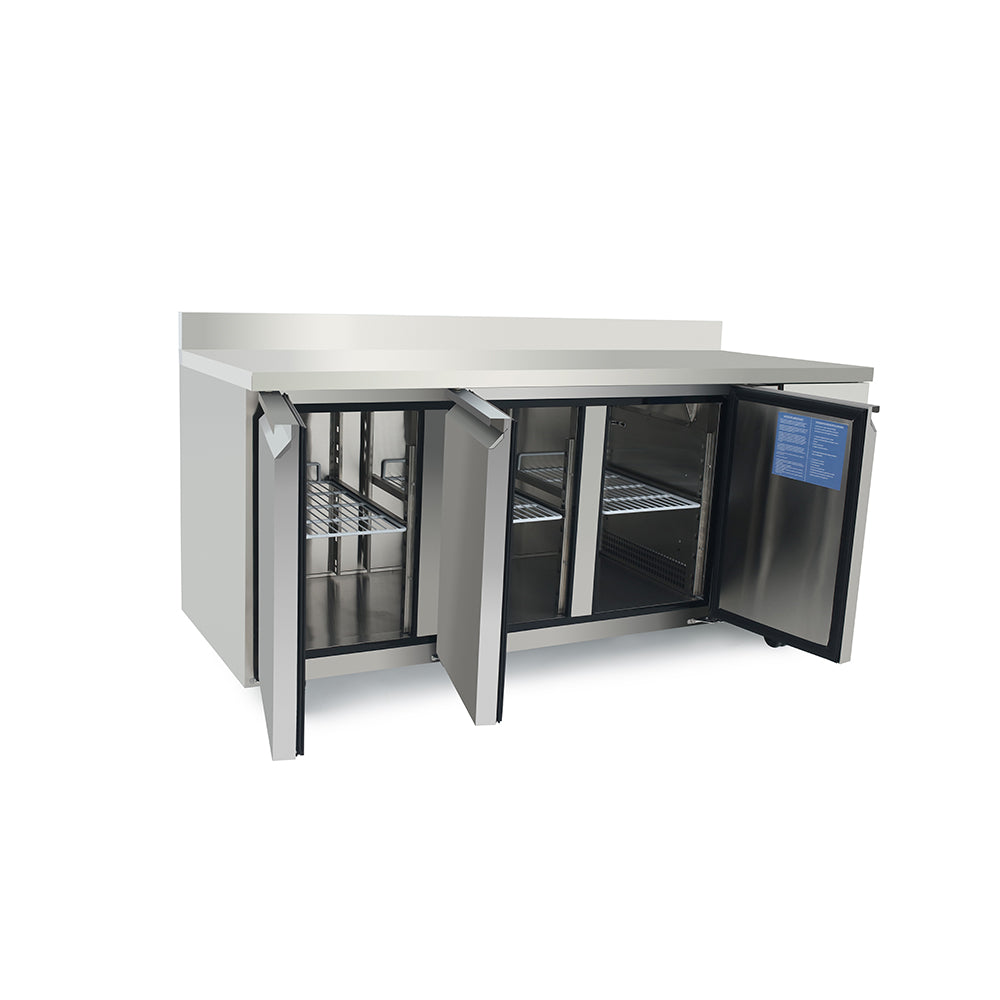 Atosa EPF3472HDSB 3 Door Freezer Table and Splash Back