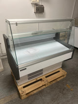1.3m Flat Glass Serve Over Counter