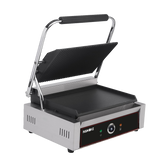 101016 - Contact Grill Single / Ribbed Top and Smooth Bottom
