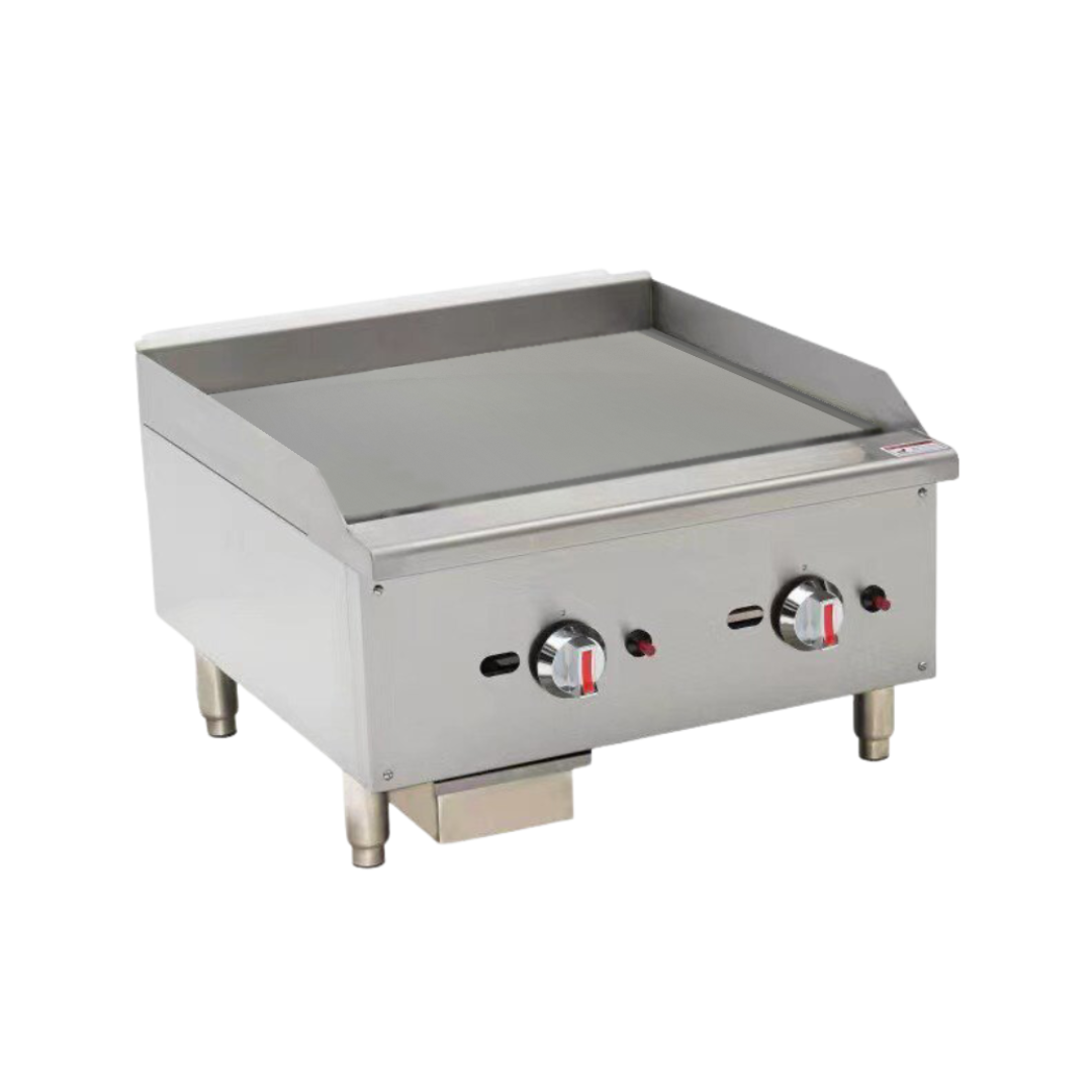 101058-P - Gas Countertop Griddle with Chromed Plate - Dual Control