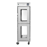 101108 - Freestanding 2 Tier Pass Through Mobile Hot Holding Cabinet - 14 Shelves - HC-14