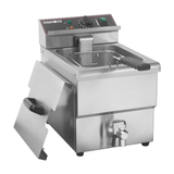 101109 - Commercial Countertop Electric Fryer - 8 Litre (Oil) Single Tank with Drain Tap